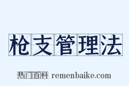 枪支管理法是什么意思的图片